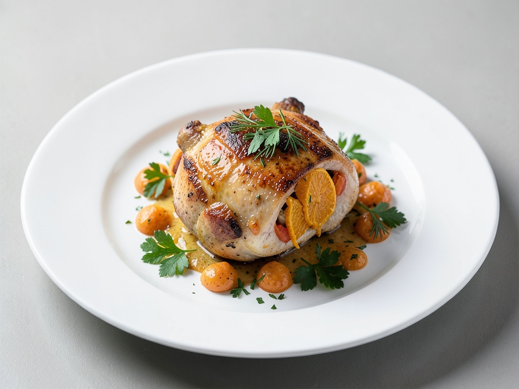 Pollo con ripieno di arancia