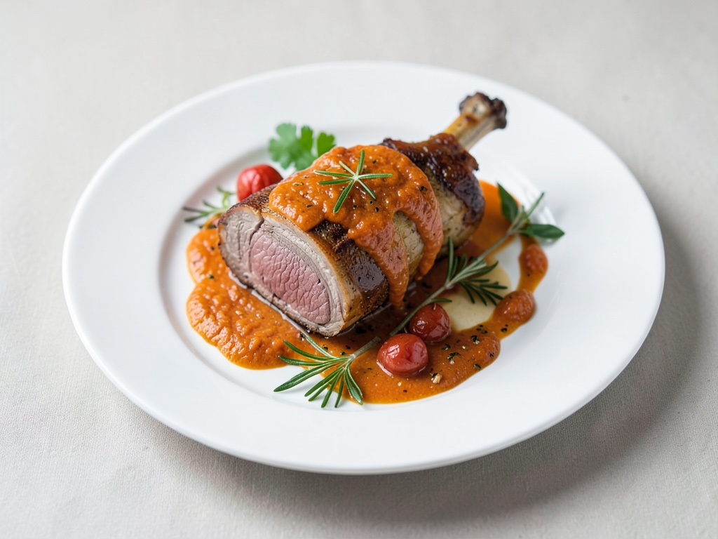 Coscia d'agnello con marinata agli agrumi