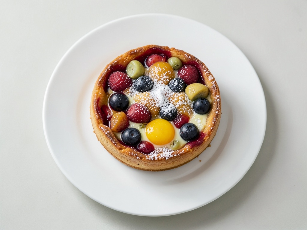 Orangen-Marzipan-Torte mit kandiertem Obst