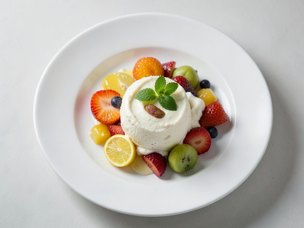 Crème à l'orange avec fruits frais