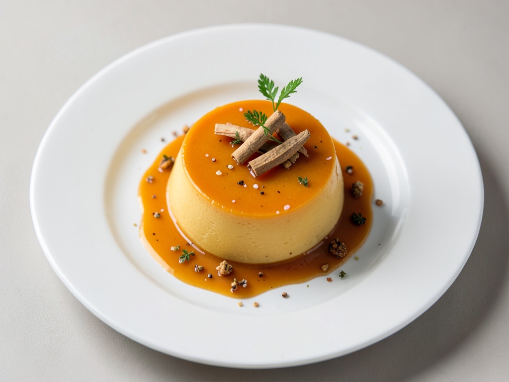 Pudding succulento all'arancia e miele con zenzero