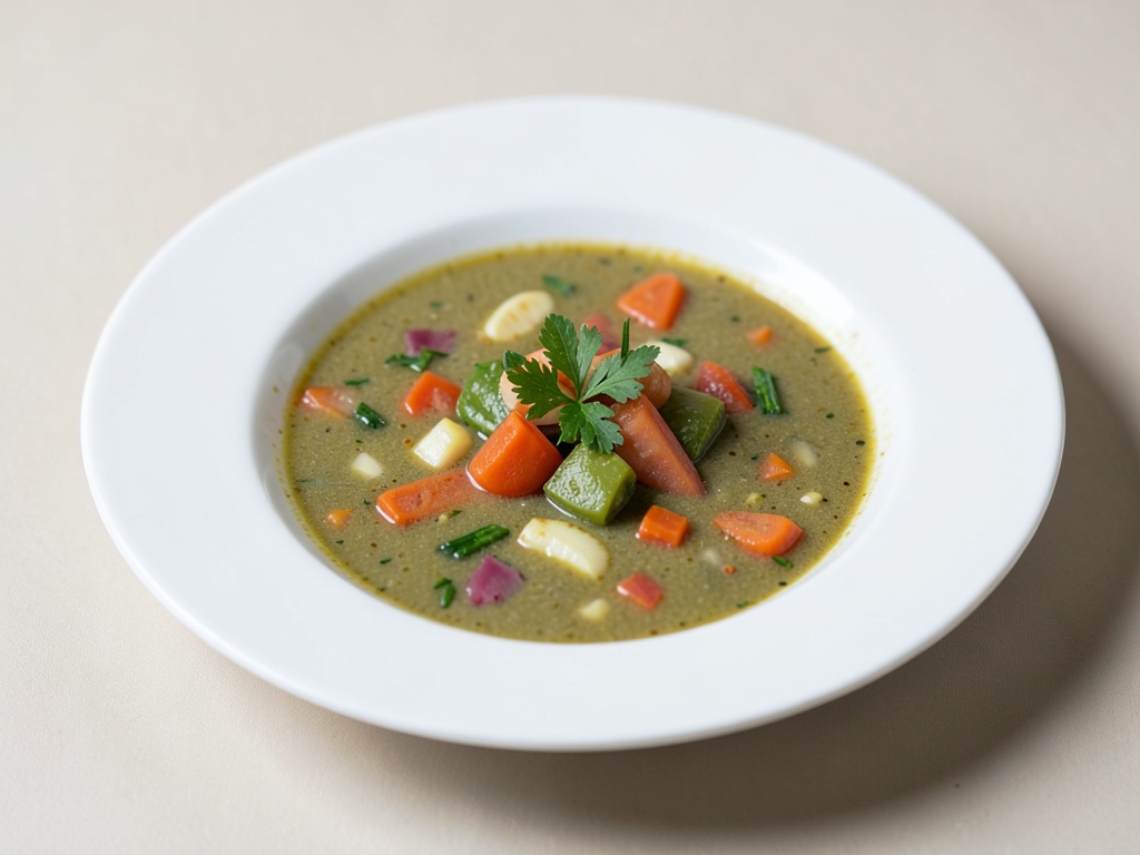 Soupe orientale aromatique aux légumes