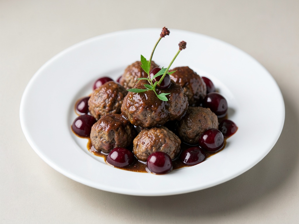 Orientalische Hackbällchen mit Kirschen