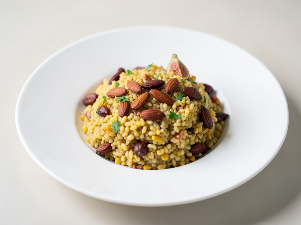 Couscous orientale con mandole tostate e fichi