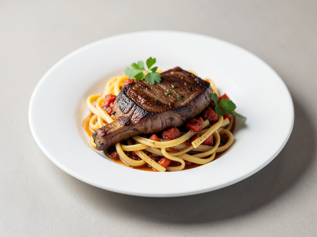 Zarter Rinderschinken mit Pasta