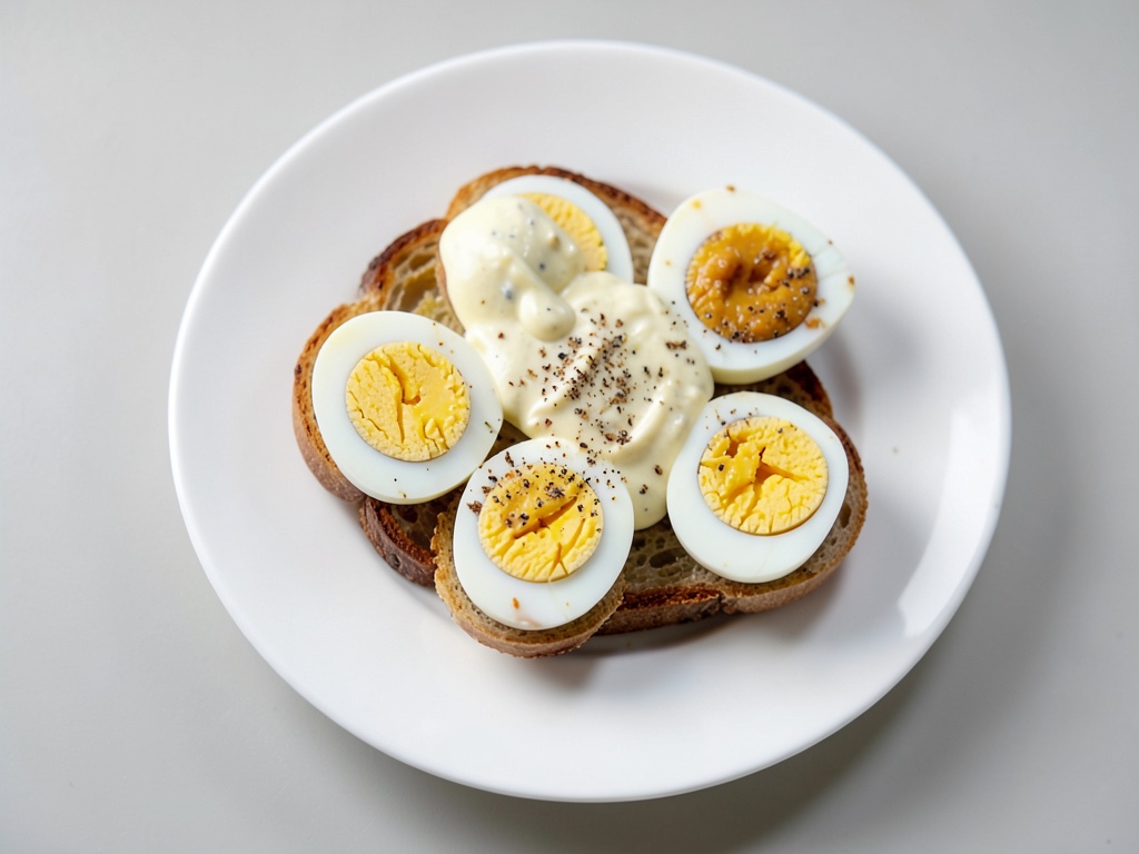 Piatto di Pasqua con metà uova farcite