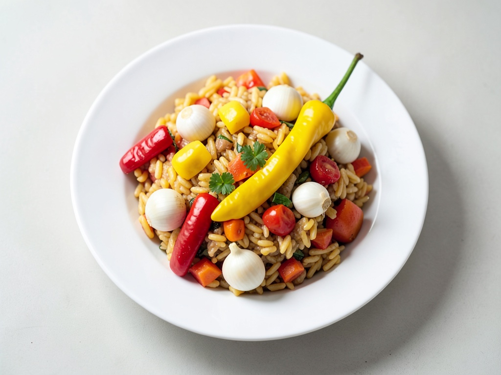 Paella esotica con pollo e cozze