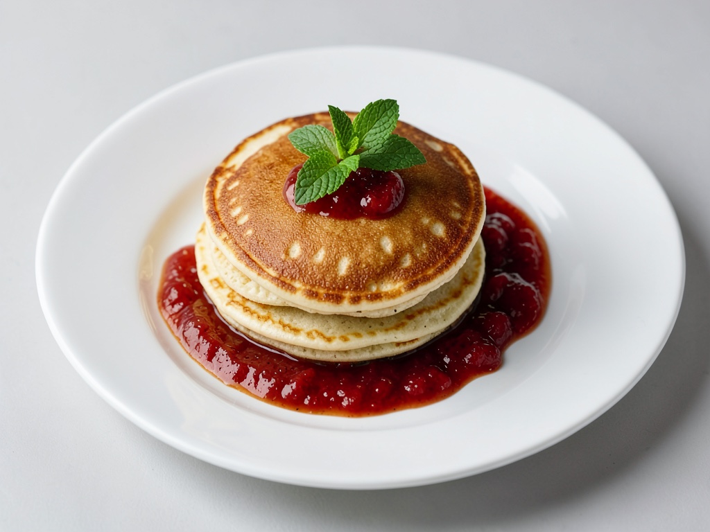 Pancake soffici con composta di Mirabelle