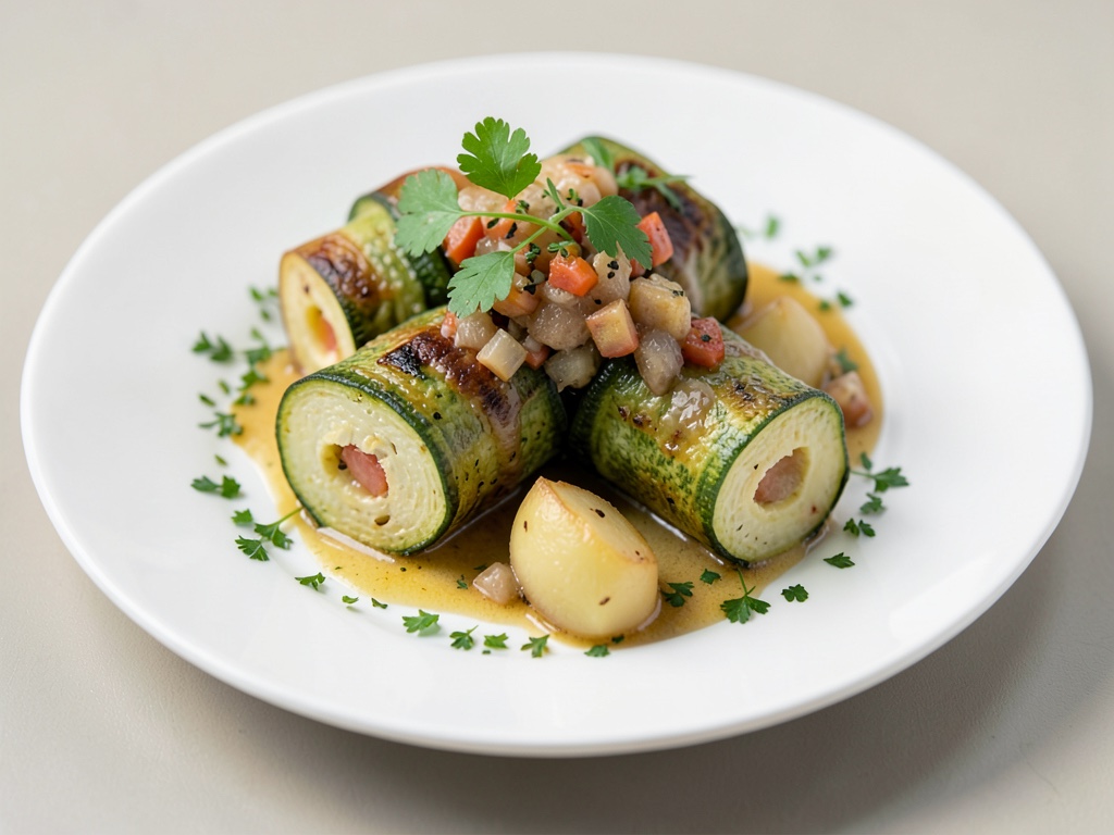 Rotolini di Zucchina con Pangasio e Patate