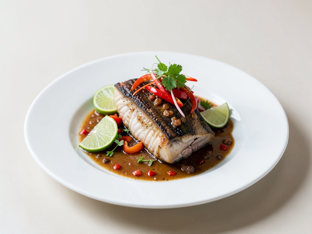Wok con Pangasio, lime e peperoncino