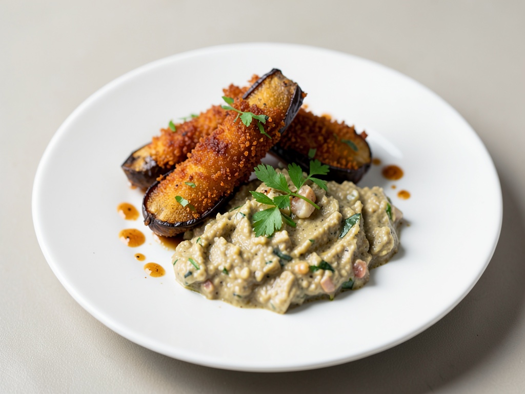Cotolette di melanzane croccanti con ragù di tofu