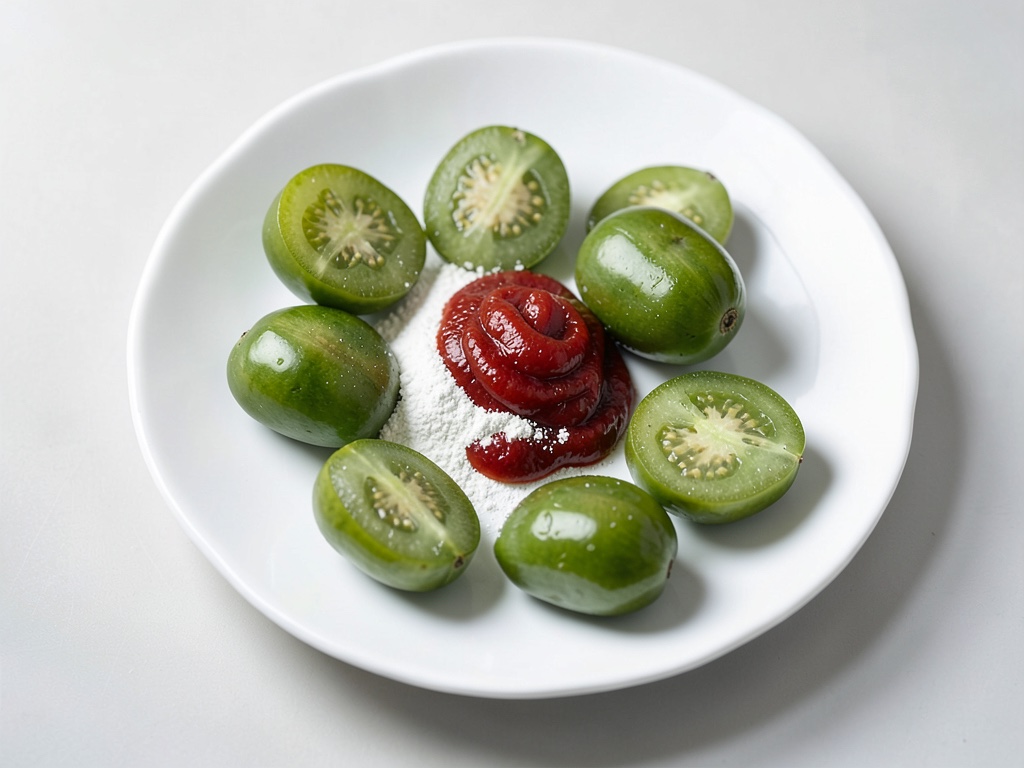 Tomates verdes empanadas y crujientes