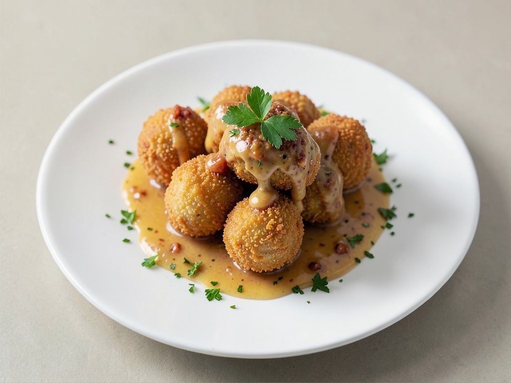 Polpette di formaggio croccanti in panatura