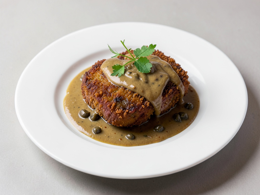 Cotolette di cinghiale croccanti con salsa ai funghi chanterelle