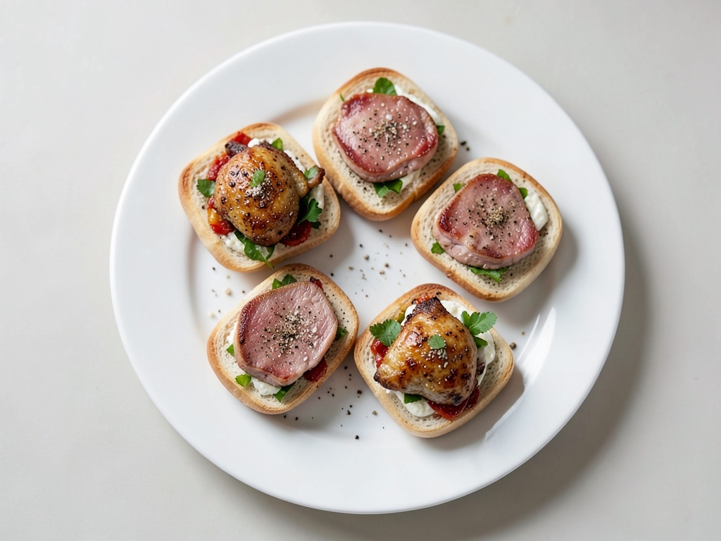 Paninis esponjosos de pollo