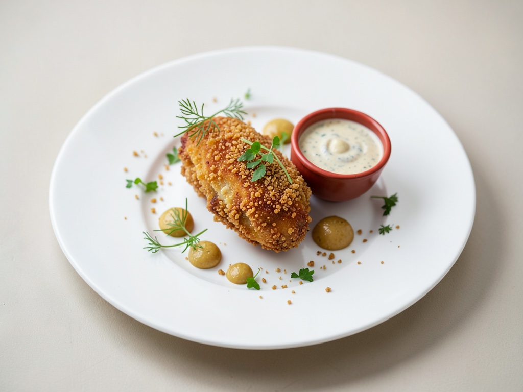 Pollo crujiente con panko de coco y salsa de cacahuete