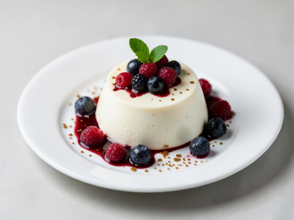 Cremige Panna Cotta mit fruchtigem Beerentopping