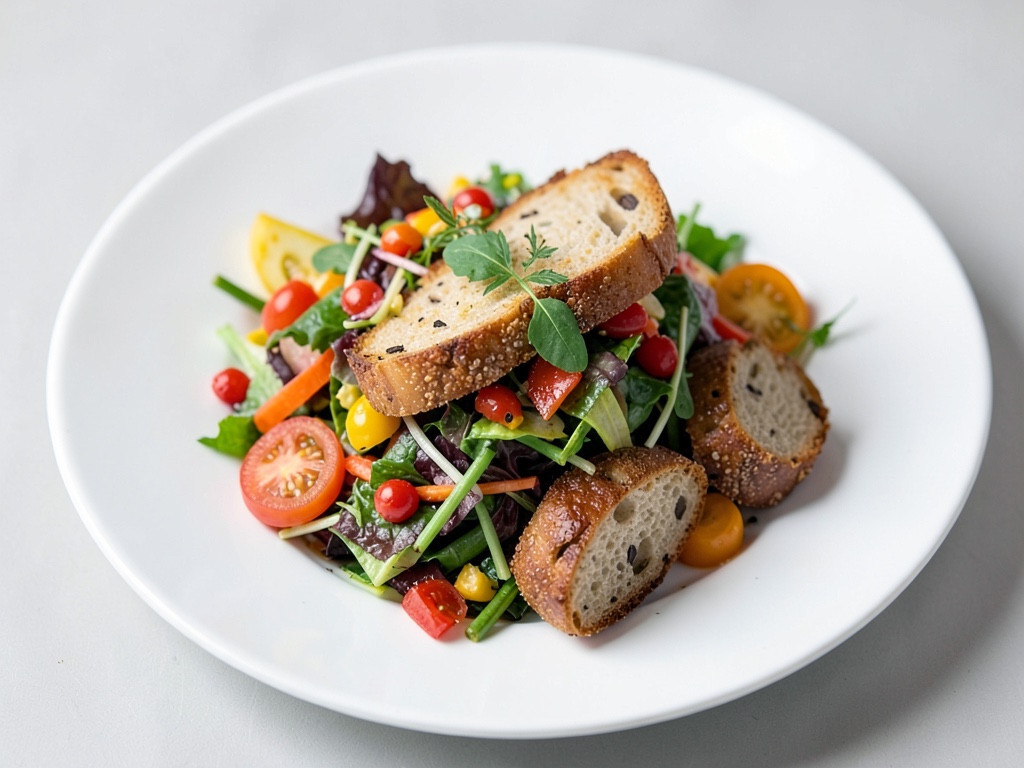 Insalata di pane italiana colorata