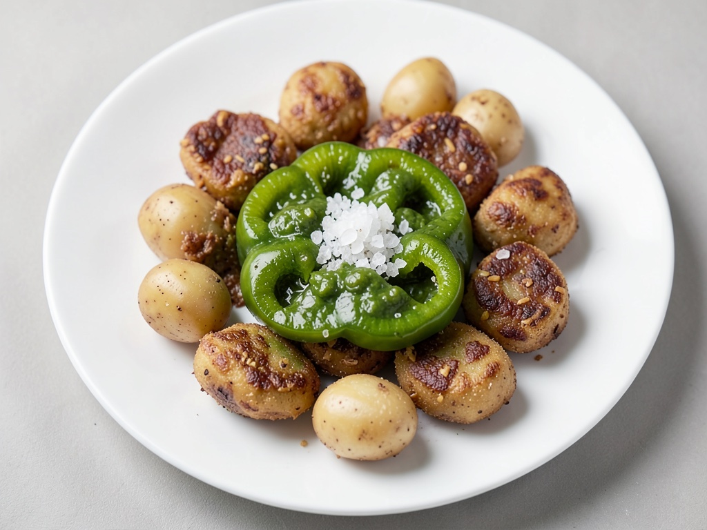 Patate bollite con salsa Mojo verde