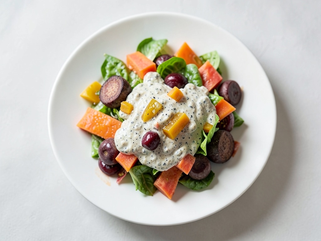 Insalata di papaya con condimento al gorgonzola