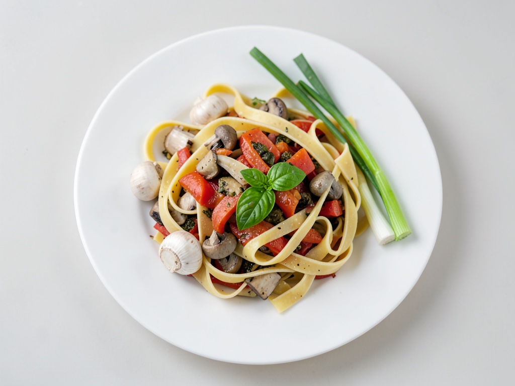 Pappardelle aux champignons et tomates