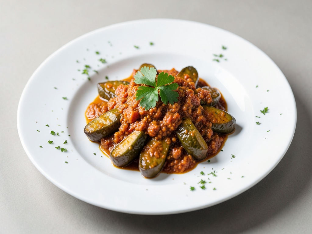 Saporiti sottaceti di cetrioli al curry e peperoni