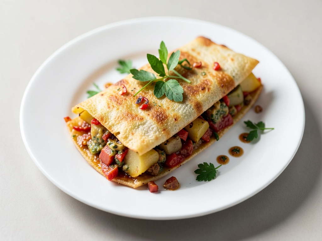 Tortilla croccante di peperoni e patate
