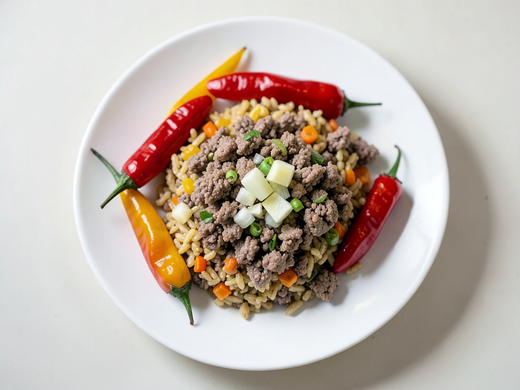Peperoni ripieni di carne macinata e riso