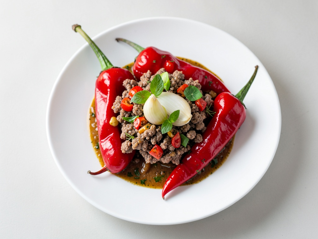 Peperoni ripiene di carne macinata