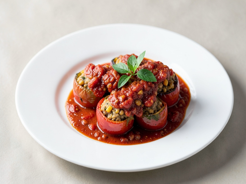 Peperoni ripiene in salsa di pomodoro