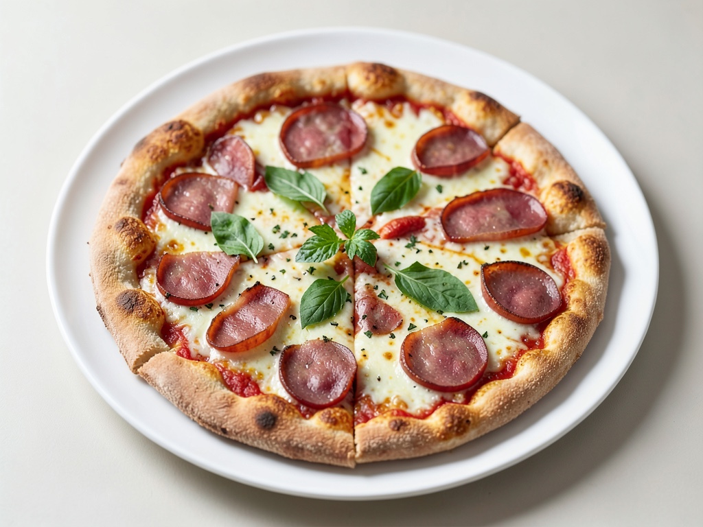 Pizza con Peperoni e Salsiccia