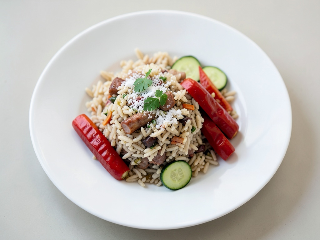 Riz aux poivrons et saucisses