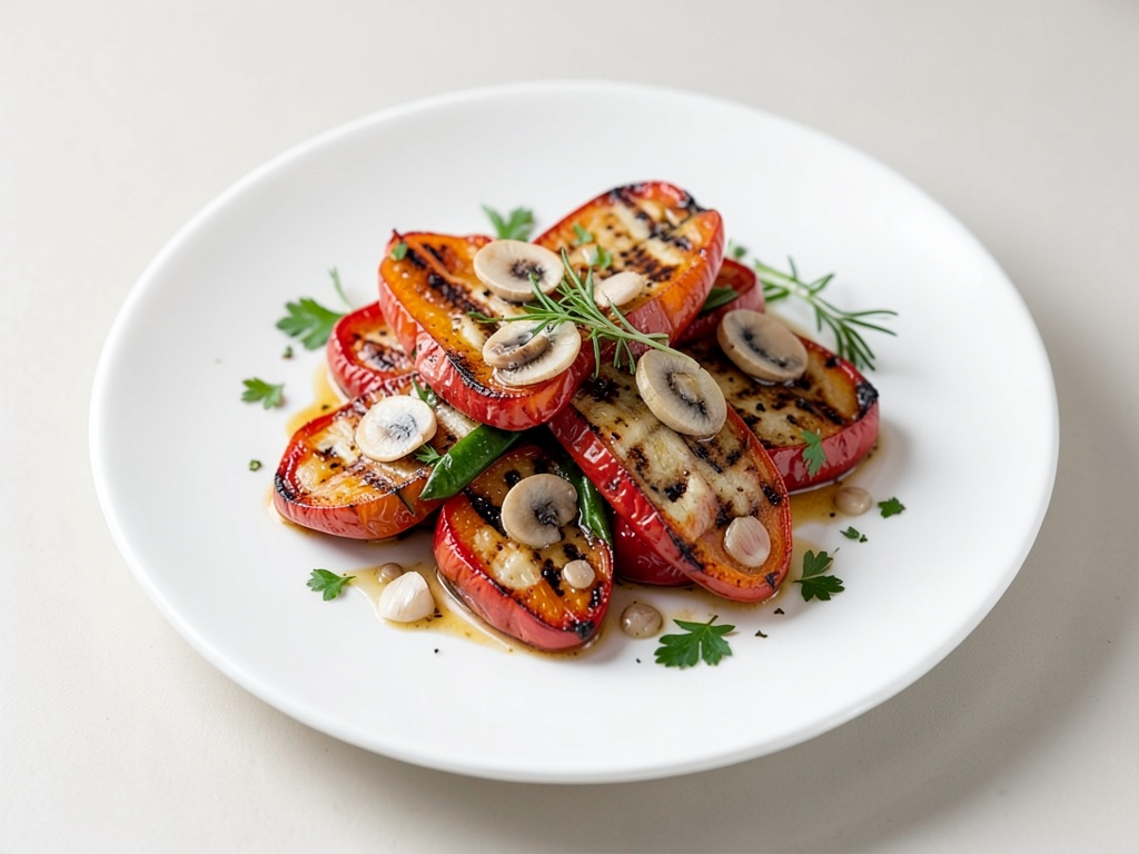 Poivrons grillés aux anchois et à l'ail