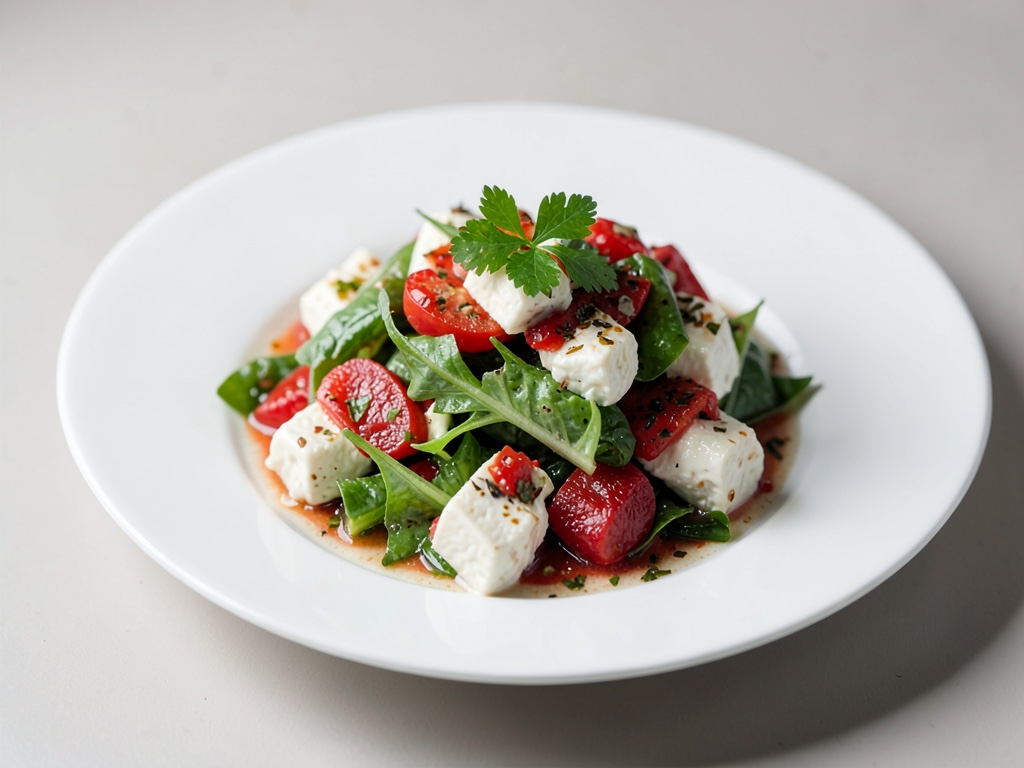 Insalata di formaggio di pecora e peperoni