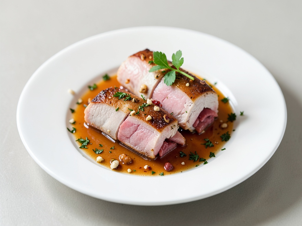 Rotelle di vitello con peperoni e prosciutto