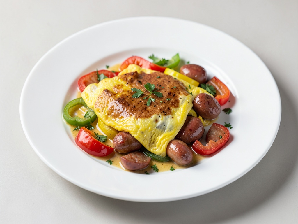 Frittata con peperoni e Cabanossi