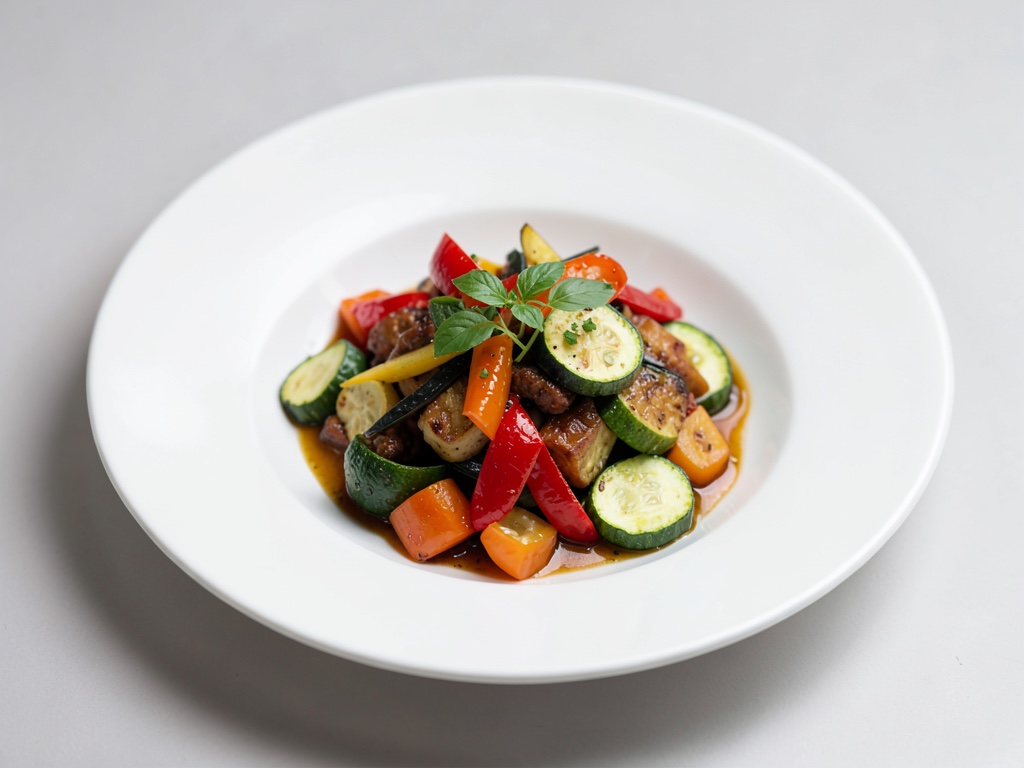 Verdure alla provenzale di peperoni e zucchine