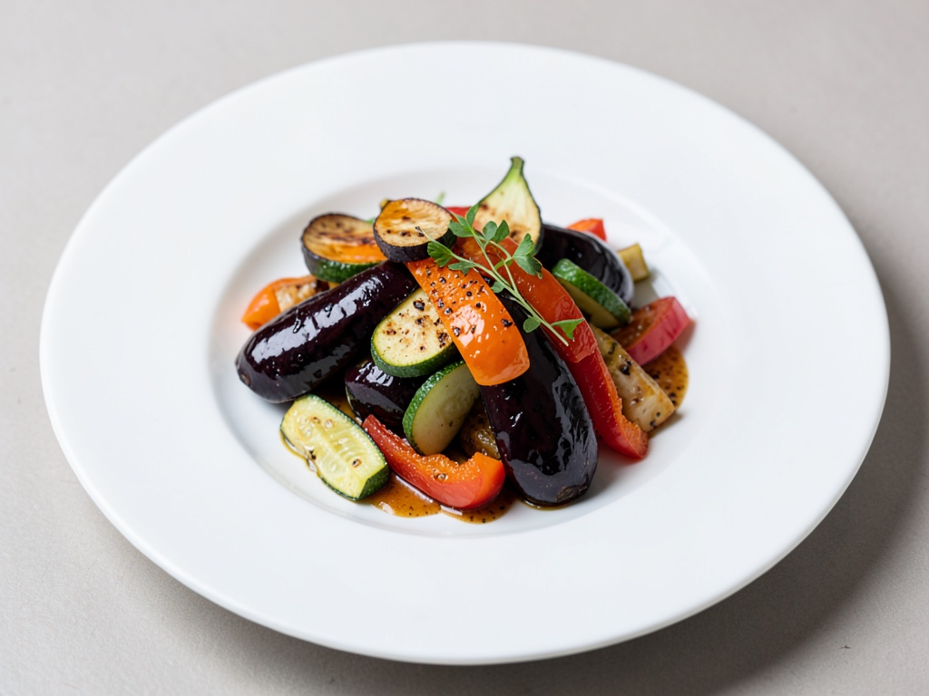 Verdure al forno di zucchine, melanzane e peperoni