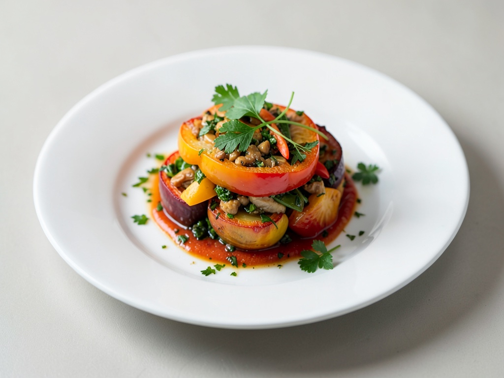 Peperoni ripieni con erbe e formaggio