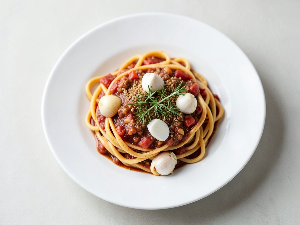 Bohnen-Pasta in cremiger Tomatensoße