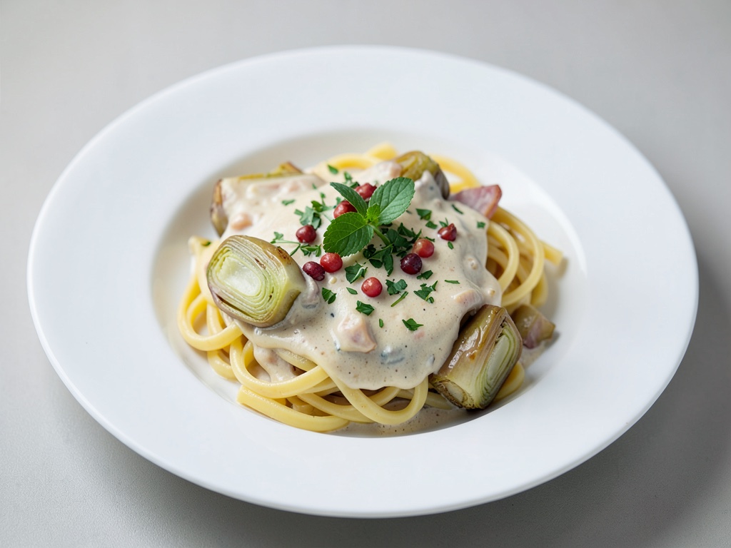 Cremige Pasta mit Artischocken