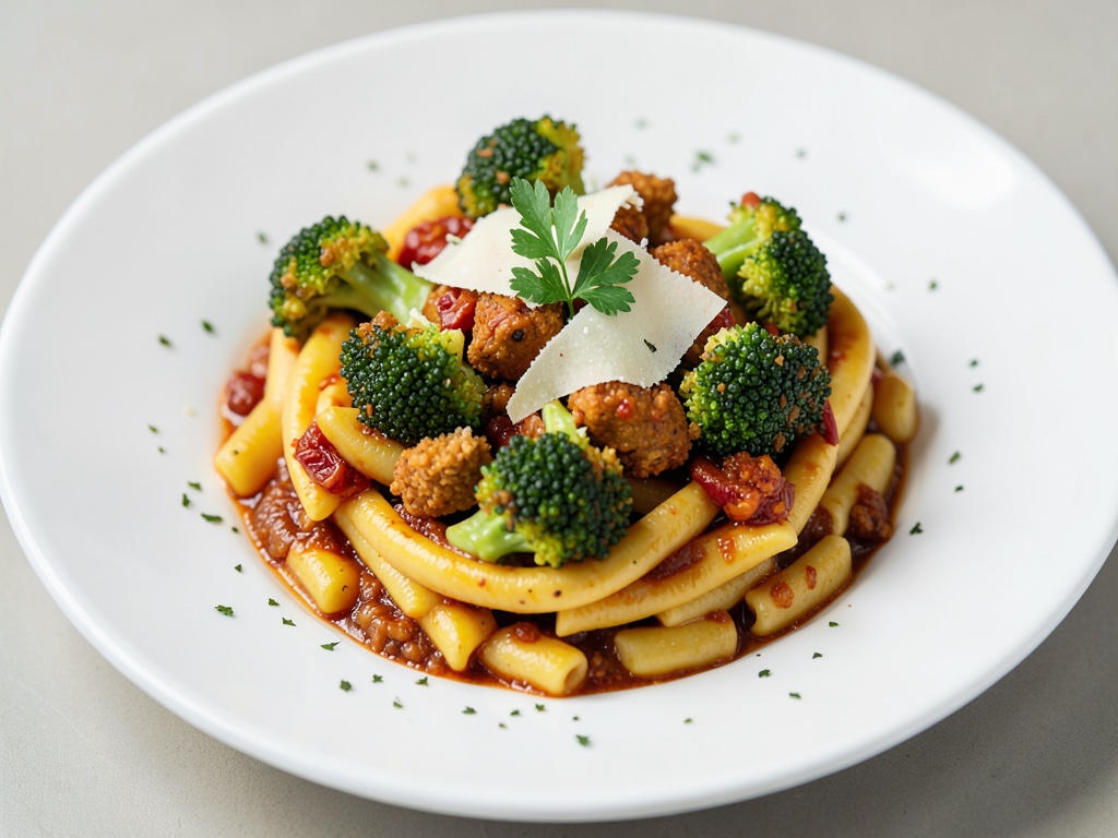Orecchiette mit knusprigem Brokkoli, Chili und Parmesan