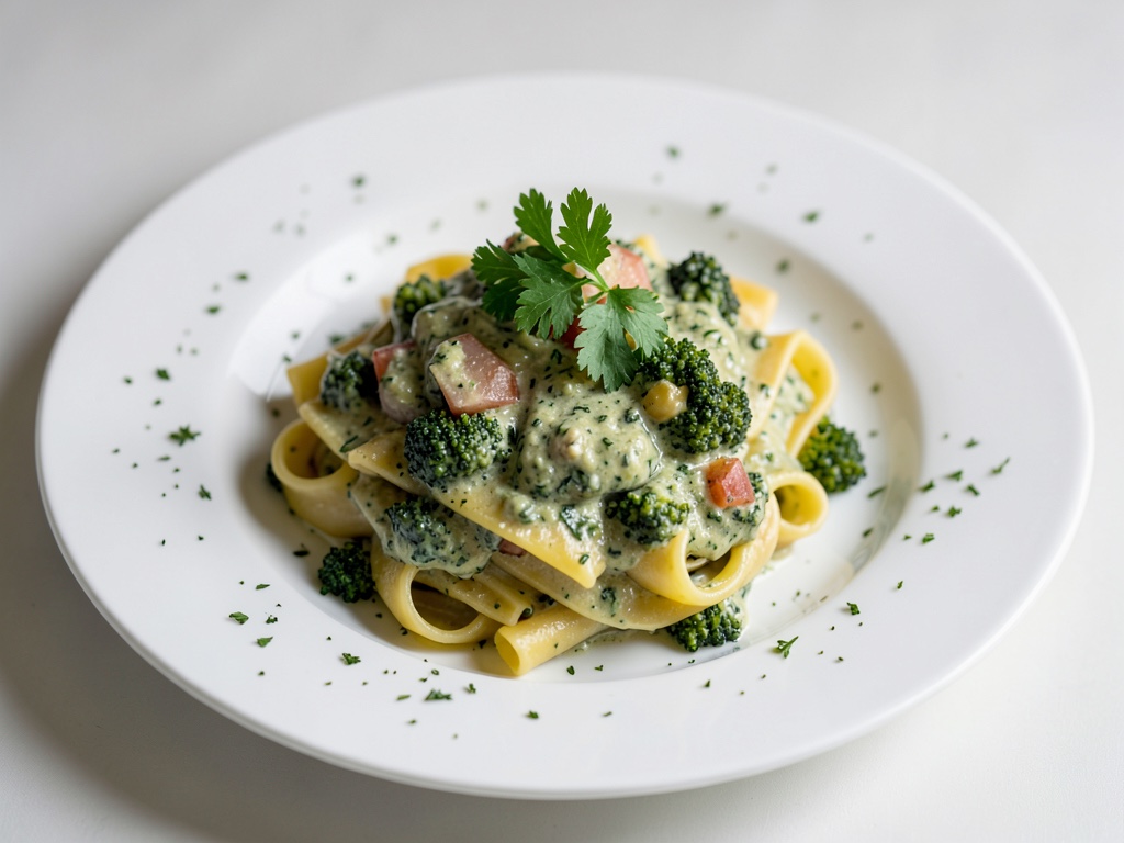 Nudeln mit cremigem Brokkoli-Pesto