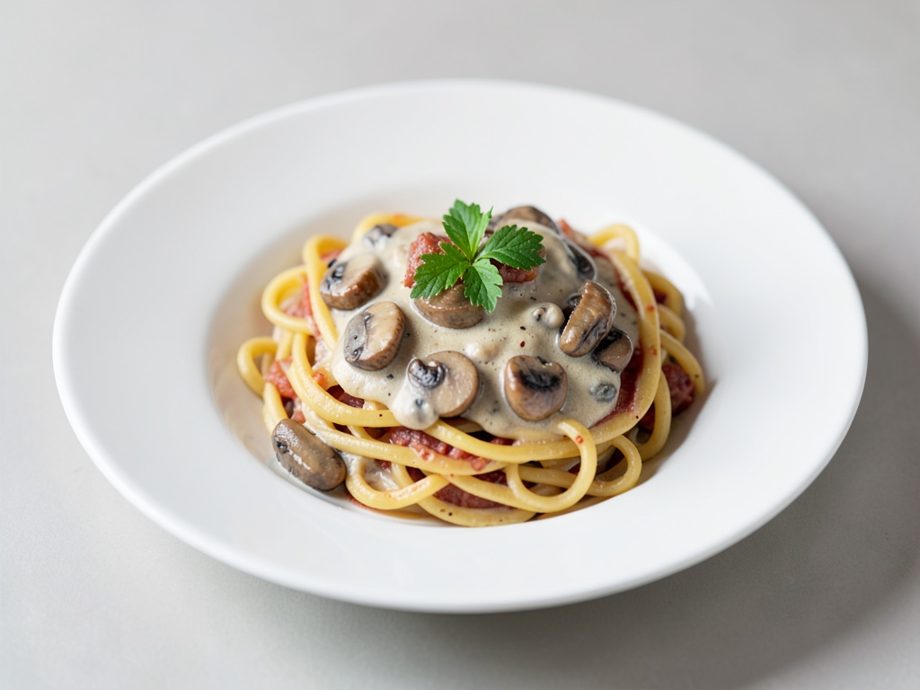 Cremige Champignon-Pasta