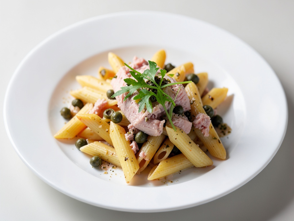 Penne mit Fenchel, Thunfisch und Kapern