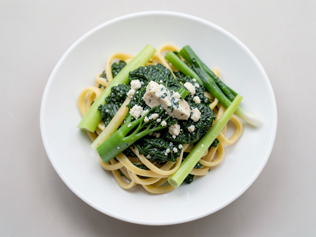 Tagliatelle mit grünem Spargel und Gorgonzola-Creme