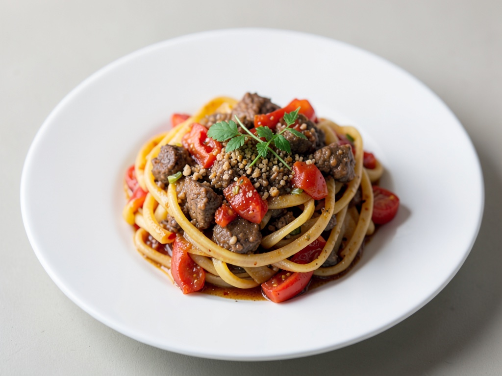 Schnelle Hack-Tomaten-Pasta