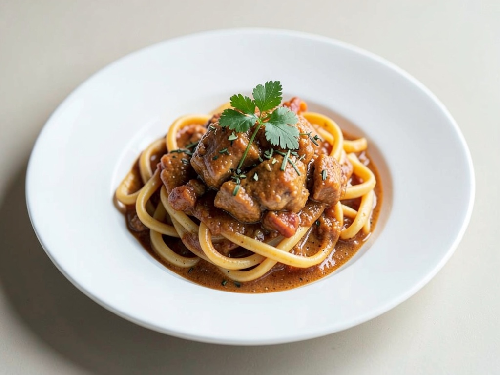Hähnchen-Pasta mit Curry-Aroma
