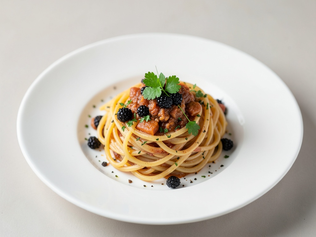 Selbstgemachte Spaghetti mit Kaviar