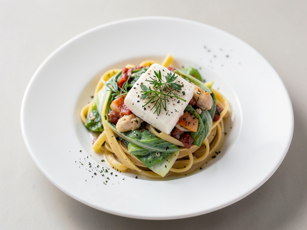 Nudeln mit Kraut und Schafskäse